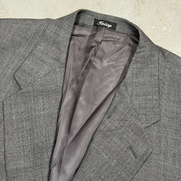 Vintage Heritage Ermenegildo Zegna Blazer Wool Sport Coat Grey 46R - Picture 6 of 10